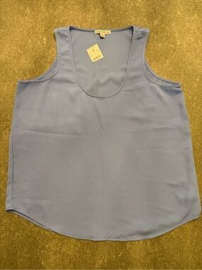NWT J. Crew Women’s Light Blue Sleeveless Scoop Neck Tank Top Blouse - Size M
